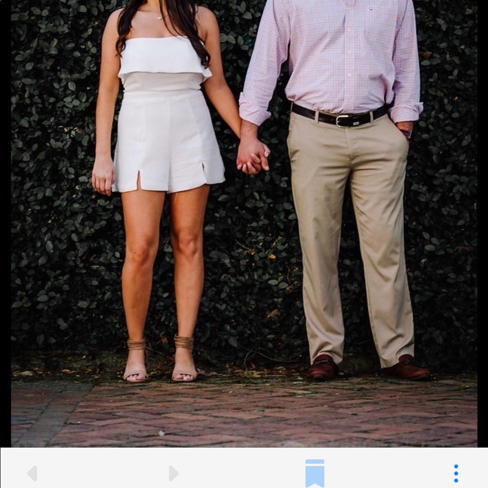 EUC white romper